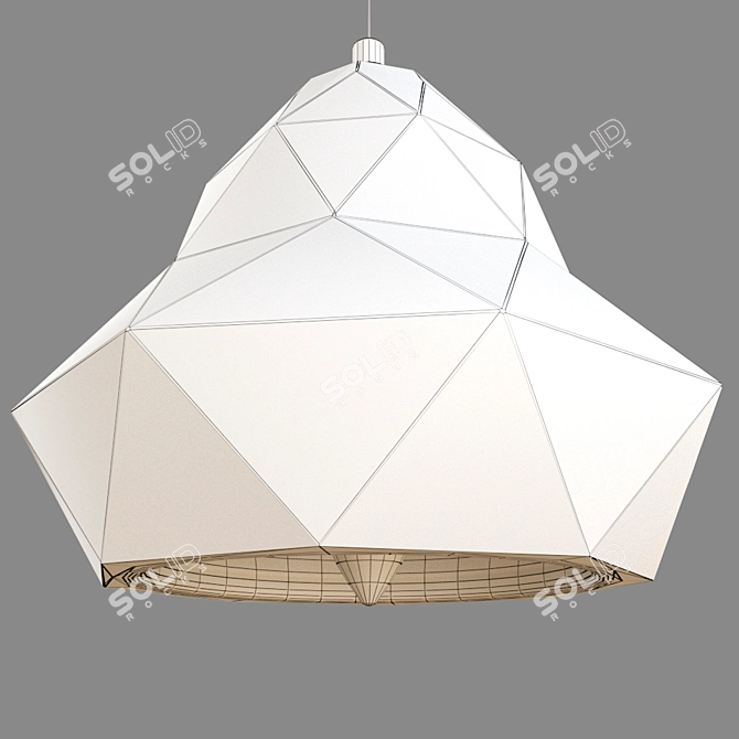 Modern Sand Concrete Lamp 3D model image 3