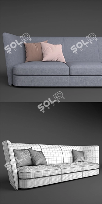 Flexform DetaiLED Sofa: UV Unwrap 3D model image 3