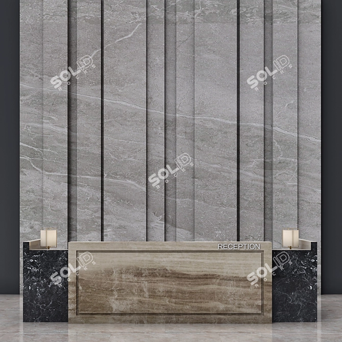 Modern Reception Desk 3D model image 1