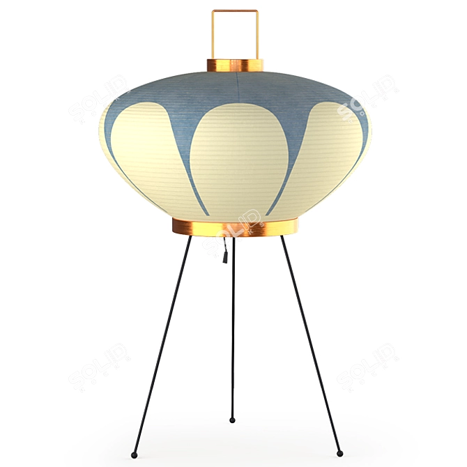 Vitra AKARI 9AD Japanese Paper Table Lamp 3D model image 1