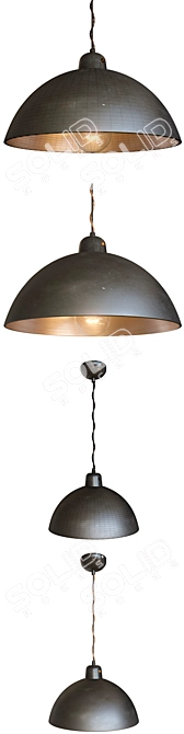 Black Metal Lamp 3D model image 2