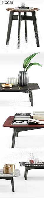 Sleek Bigger Coffee Tables by Poliform 3D model image 3