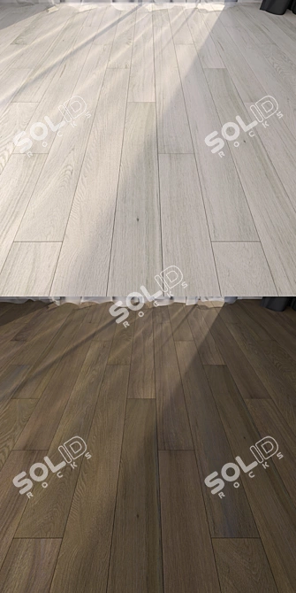 Luxury Parquet Floor Set 9: HD Texture, 12x120 cm, Multisub-Object 3D model image 2
