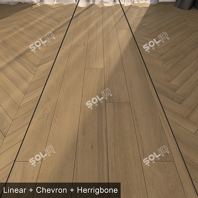 Decorative Parquet Flooring Set 3D model image 1