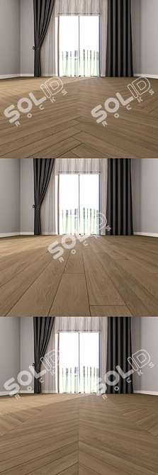 Decorative Parquet Flooring Set 3D model image 3