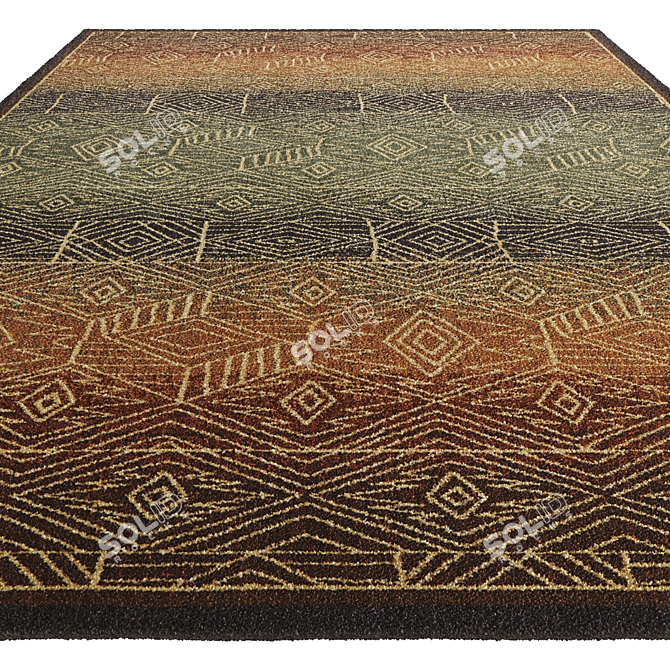 Elegant Nazca Patterned Rug by Temple and Webster 3D model image 2