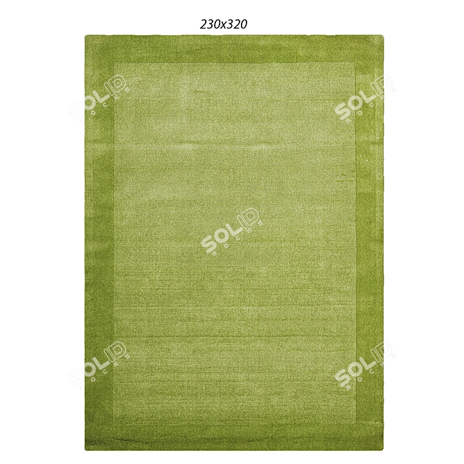 Luxor Wool Pistachio Rug 3D model image 1