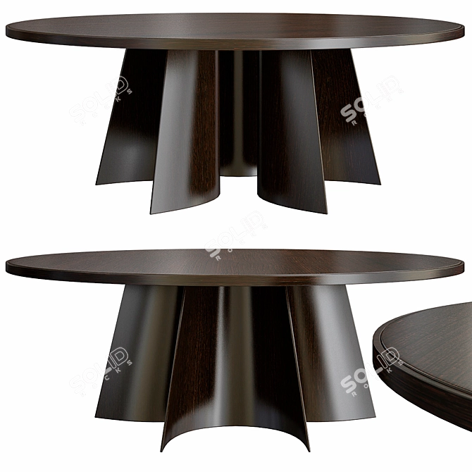 Elegant Kensington Round Table 3D model image 1