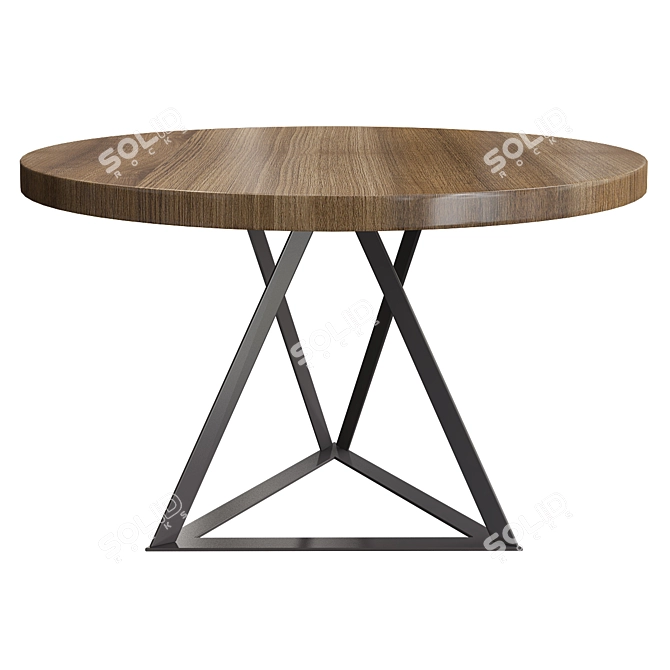 Modern Track Dining Table 3D model image 1