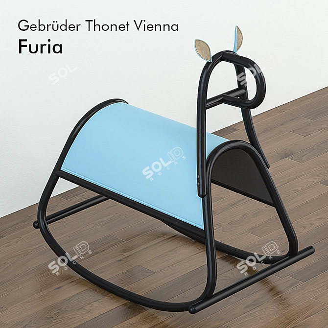 FURIA Rocking Horse: Timeless Elegance 3D model image 1