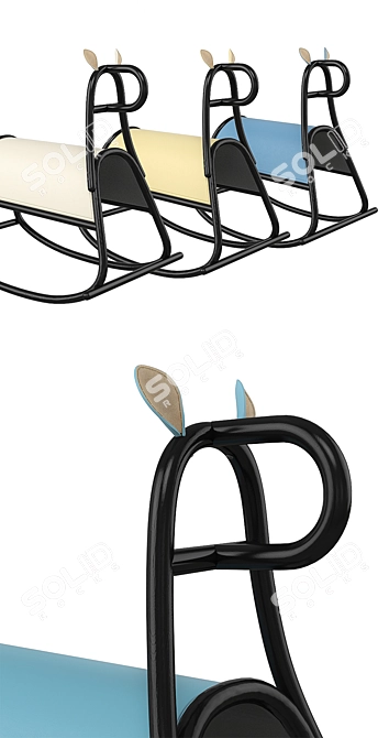 FURIA Rocking Horse: Timeless Elegance 3D model image 2