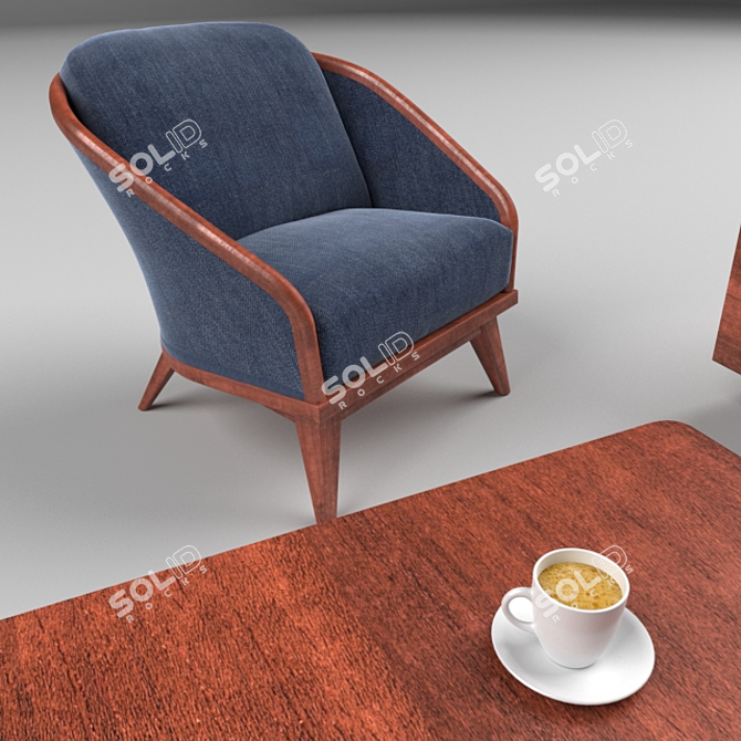 Modern Leather Sofa - FBX & OBJ Files 3D model image 2
