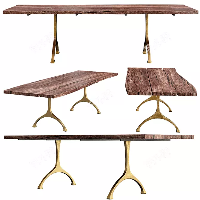 NORR11 Ranch Dining Table 3D model image 1