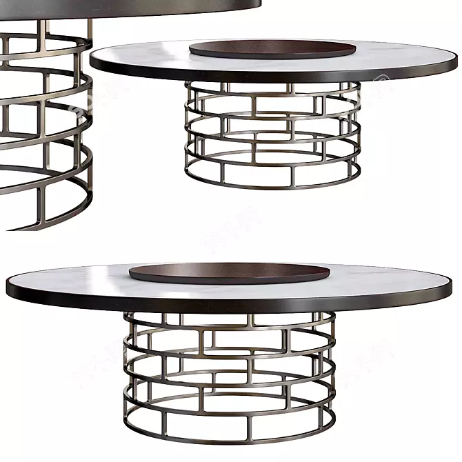 Elegant Crown Table by Flexform 3D model image 1