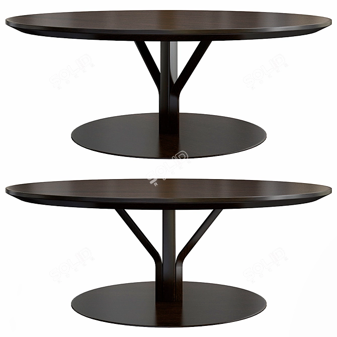 Elegant Bloom Coffee Table 3D model image 1