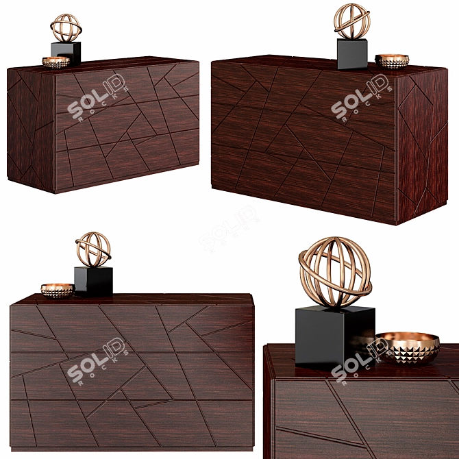 Elegant Segno Dresser: Riflessi's Stylish Design 3D model image 1