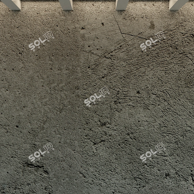 Vintage Concrete Wall Texture 3D model image 3