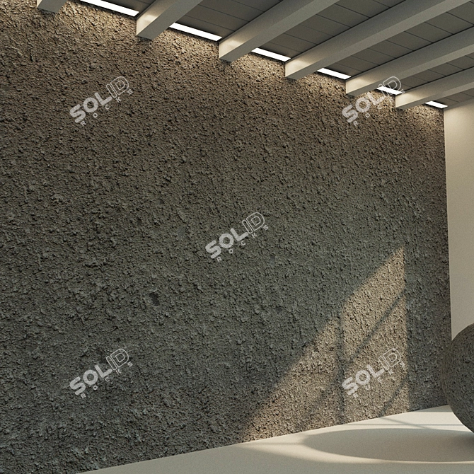 Vintage Concrete Wall Texture 3D model image 2
