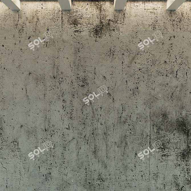 Title: Vintage Concrete Wall Plaster 3D model image 3