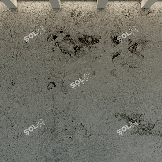 Vintage Plaster Concrete Wall 3D model image 3