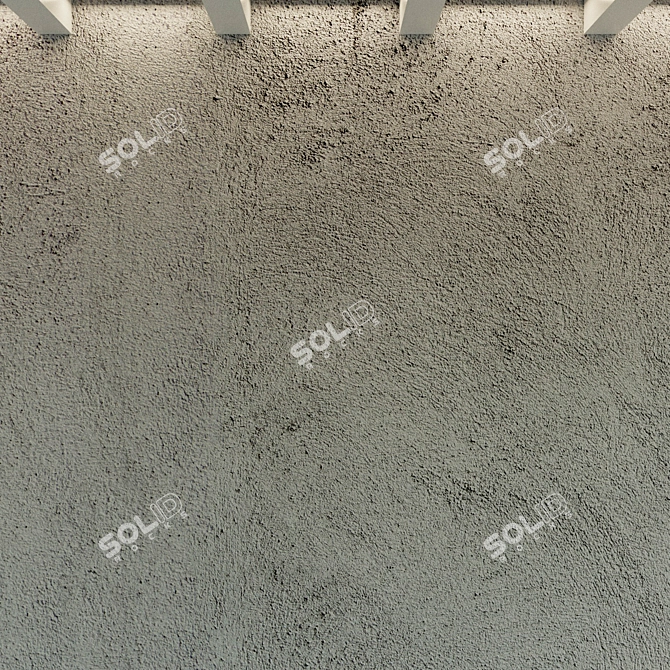 Title: Aged Concrete Wall with Rough Plaster 3D model image 3