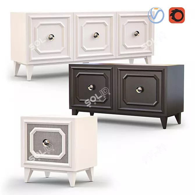 Wythe Cabinet - Stylish and Functional 3D model image 1