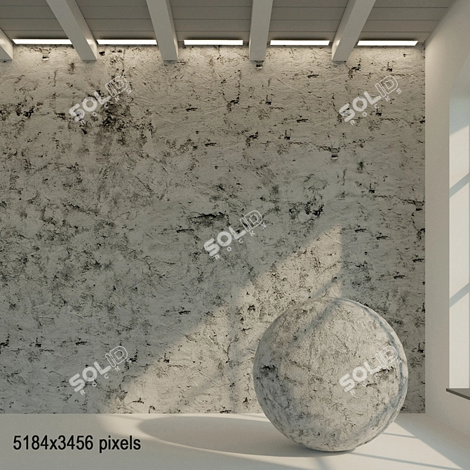 Title: Aged Painted Wall Texture 3D model image 1