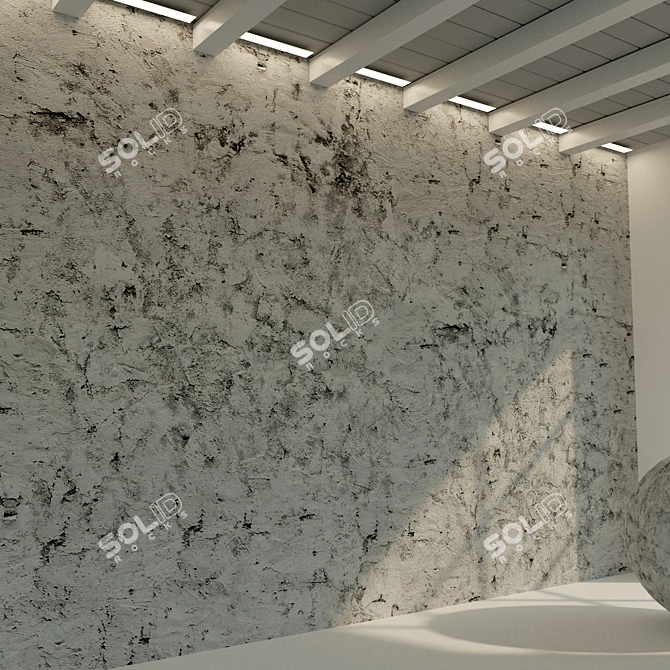 Title: Aged Painted Wall Texture 3D model image 2