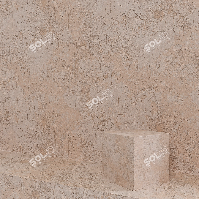 Krakelur Decorative Plaster: Loft-inspired Design 3D model image 1