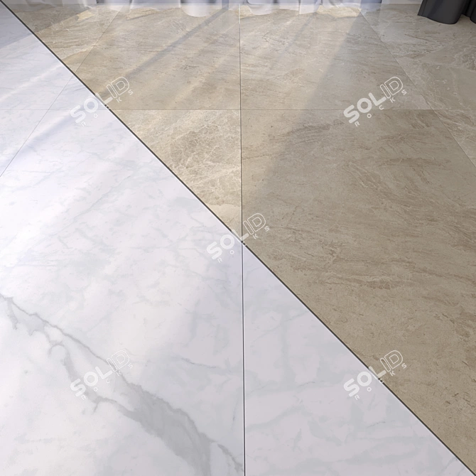 Luxury Marble Floor Set - Vray Material 3D model image 1