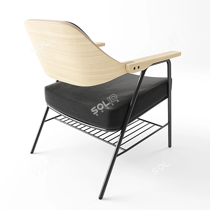 Sleek Finn Lounge Chair by Oliver Hrubiak 3D model image 2