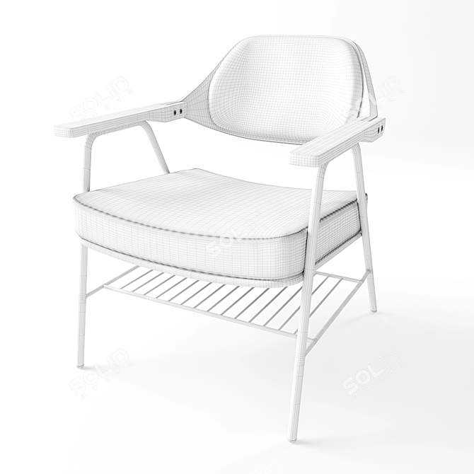 Sleek Finn Lounge Chair by Oliver Hrubiak 3D model image 3
