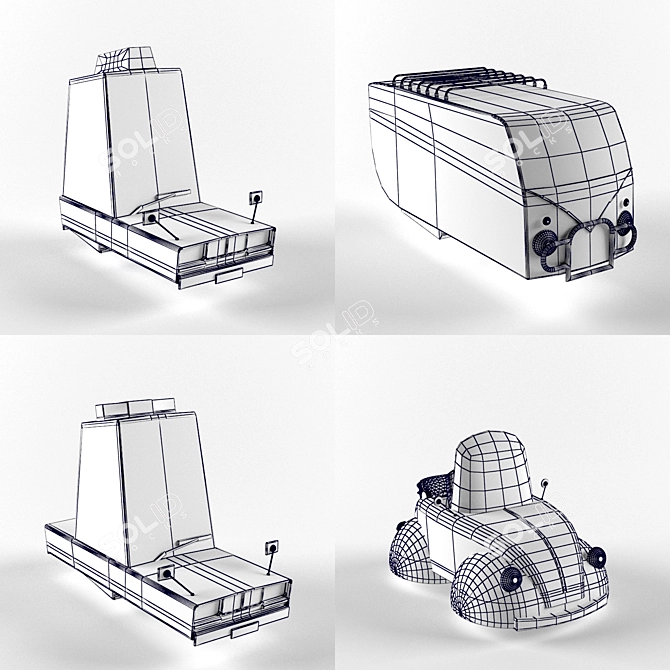 Title: Low-Poly Toy Transport Collection 3D model image 2