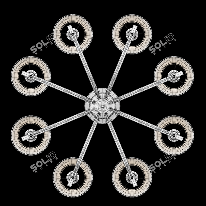 Translation:

Product title: Freya Felisa Crystal Chandelier 3D model image 3