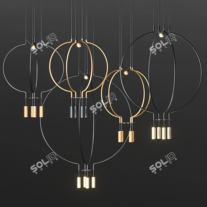 LIAISON: Articulated Chandelier Collection 3D model image 1