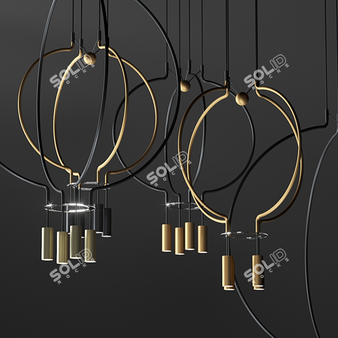 LIAISON: Articulated Chandelier Collection 3D model image 2