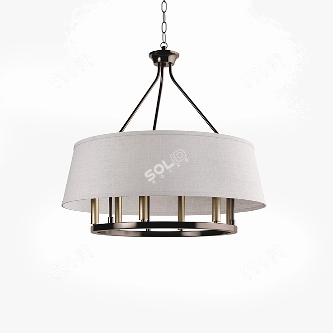 Elegant Cherish Chandelier - 6 Lights 3D model image 1