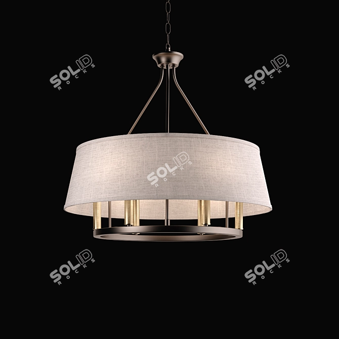 Elegant Cherish Chandelier - 6 Lights 3D model image 2
