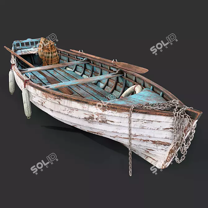 Vintage Fishing Boat 3D model image 1