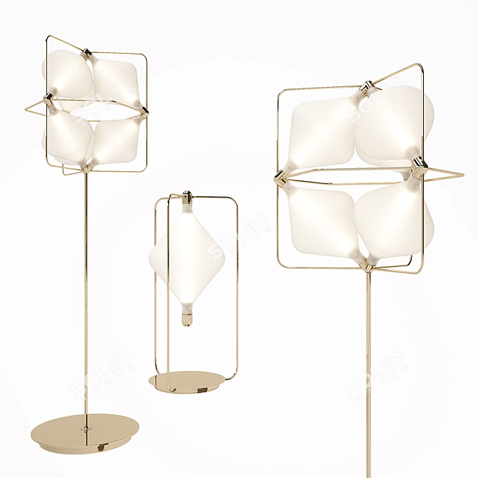 Elegant Clover Lamp Collection 3D model image 3