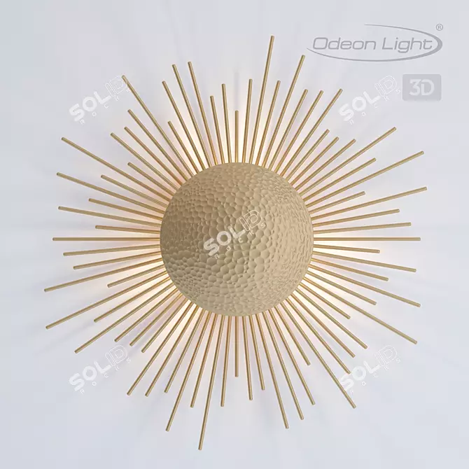 Golden Wall Light: Odeon Light Sole - Elegant Illumination 3D model image 1