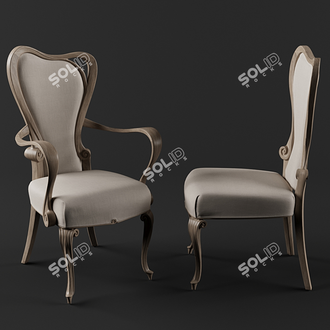Title: Elegant CO145 Armchair for Luxurious Comfort 3D model image 2