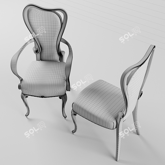 Title: Elegant CO145 Armchair for Luxurious Comfort 3D model image 3