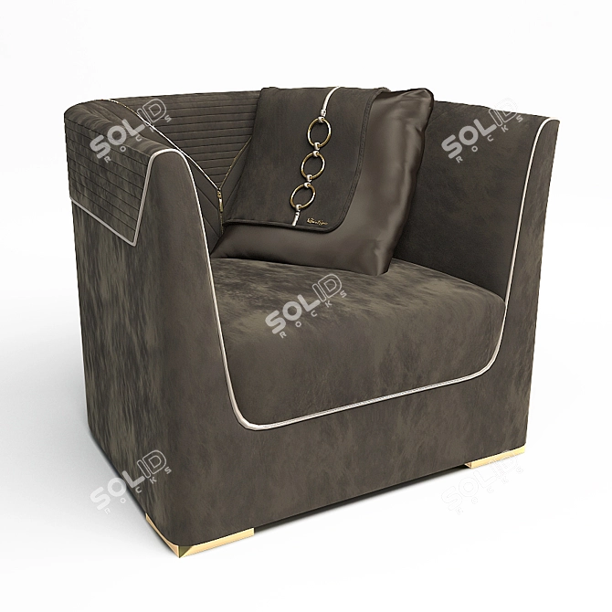 Elegant Diana Armchair 3D model image 1