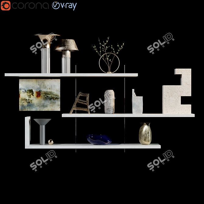 Elegant Home Accents Set 3D model image 1