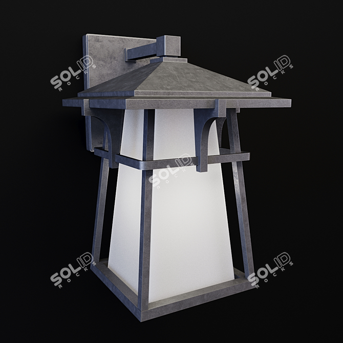 Beckett Outdoor Wall Light 3D model image 1