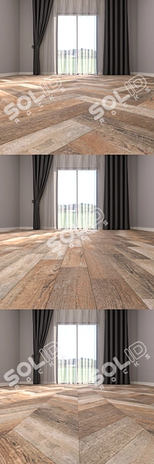 Parquet Floor Set - HD Textures for Linear, Herringbone & Chevron Designs 3D model image 3