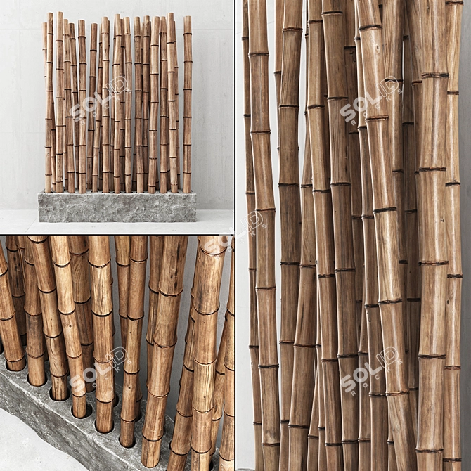 Tropical Dream Bamboo Decor 3D model image 2