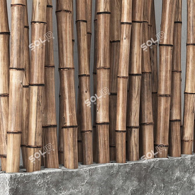 Tropical Dream Bamboo Decor 3D model image 3