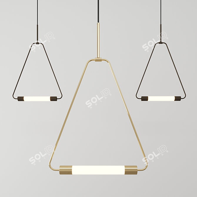 Dot LED Pendant Lamp: Modern Design, Adjustable Height 3D model image 1